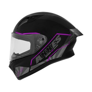 CASCO AXXES INTEGRAL BUSHI NEGRO MORADO MATE