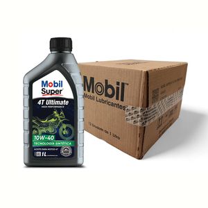 Aceite Mobil Super 4T Ultimate 10W-40 Caja x 12Lts