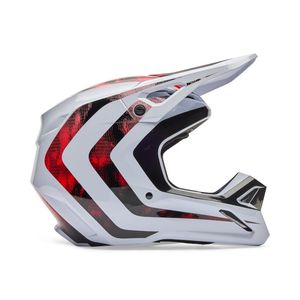 CASCO FOX V1 KAIROS [BLANCO/ROJO]