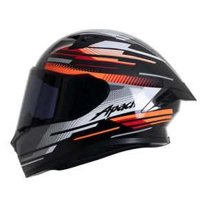 CASCO APACHE NEGRO ROJO