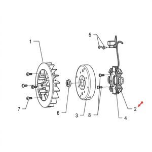 VOLANTE COMPLETA PLATO BOBINAS ZS 125