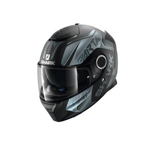 CASCO INTEGRAL SPARTAN SHARK KARKEN ROJO GRIS MATE