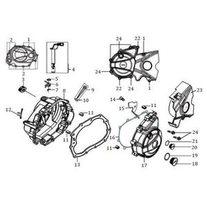 GUÍA CABLE PLATO BOBINAS CUBIERTA CLUTCH-CUBIERTA VOLANTE MRX