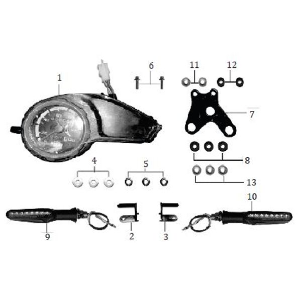 SOPORTE DIRECCIONAL DELANTERA IZQUIERDA ENDURO MRX 125-2021