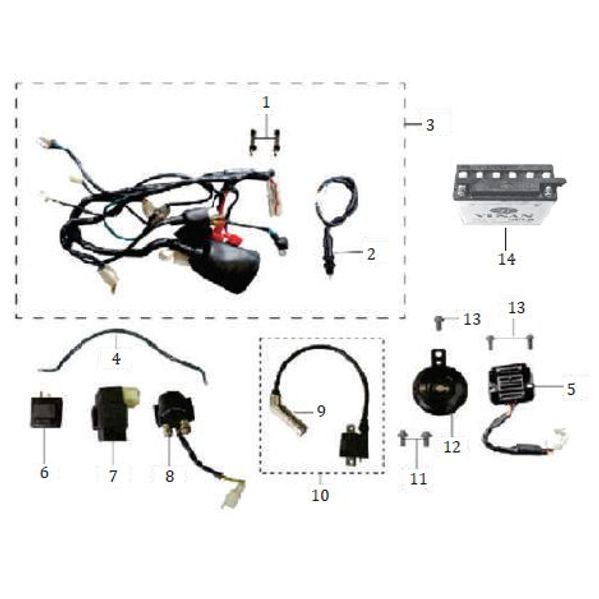 BOBINA DE ALTA SISTEMA ELECTRICO ENDURO MRX 125-2021