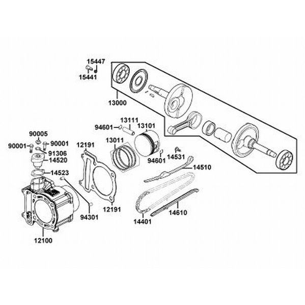 PIN PASADOR PISTÓN CILINDRO-PISTON-CIGÜEÑAL SCOOTER DOWNTOWN- X-TOWN