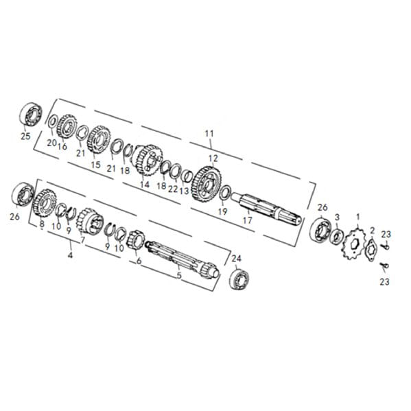 PIÑÓN 3RA. EJE CLUTCH  MACH 110- ONE ST- ONE ST