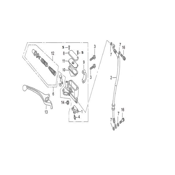 BOMBA FRENO DELANTERO  MACH 110- ONE ST- SWITCH 150