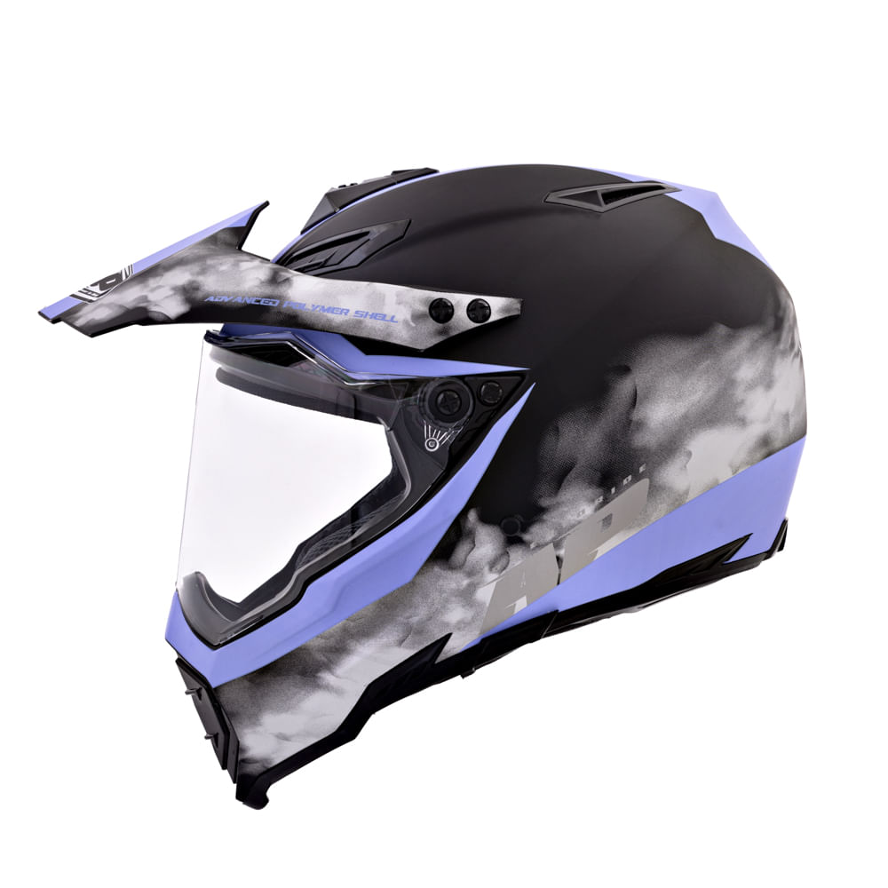 CASCO DOBLE PROPOSITO AP28 SHIBE PURPURA NEGRO MATE