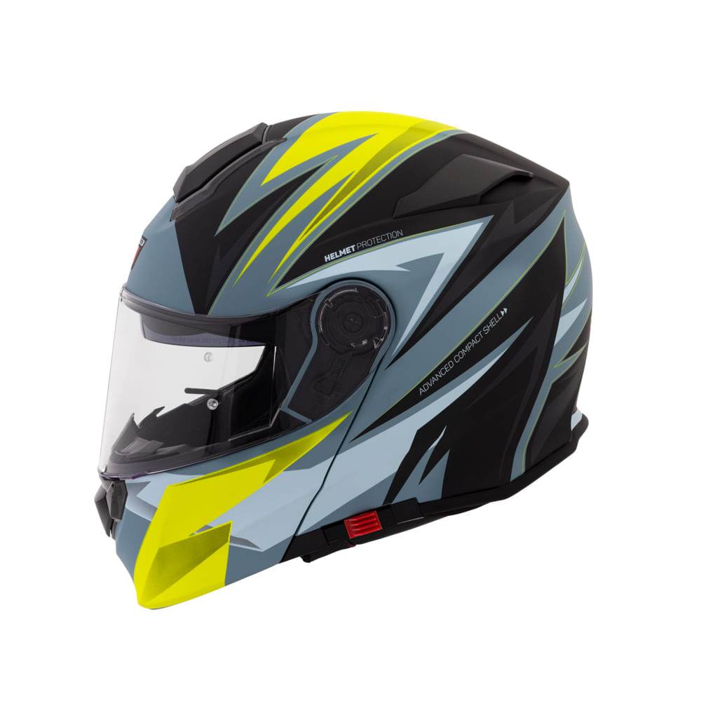 CASCO ABATIBE FORZZA ZZ119 NEUPRO GRIS NEGRO NEON MATE