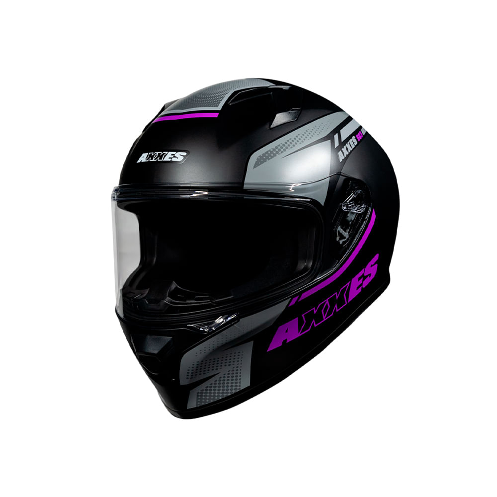 CASCO INTEGRAL AXXES DRAKEN NEGRO MATE MORADO