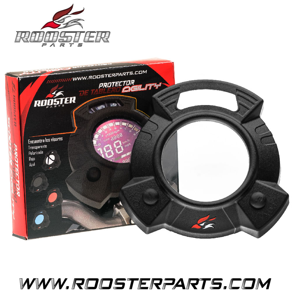PROTECTOR DE TABLERO SCOOTER AGILITY NEGRO LENTE TRANSP
