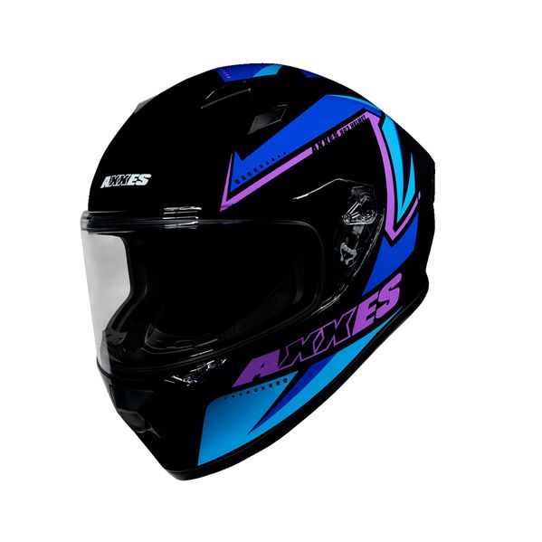 CASCO INTEGRAL AXXES RAGE NEGRO BRILLO MORADO