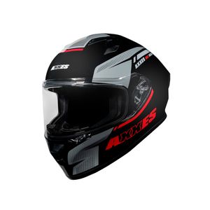 CASCO INTEGRAL AXXES DRAKEN NEGRO BRILLO ROJO