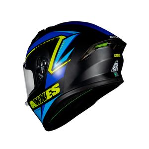CASCO INTEGRAL AXXES RAGE NEGRO MATE AZUL
