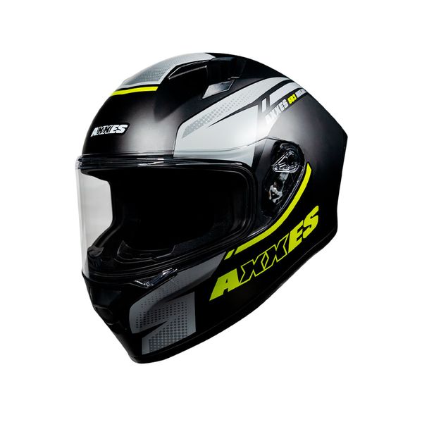 CASCO INTEGRAL AXXES DRAKEN NEGRO BRILLO VERDE
