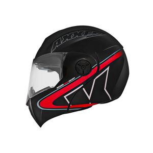 CASCO AXXES ABAT LEV NEGRO ROJO MATE